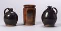 Two Redware Black Jugs and a Jar