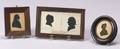 Three Framed Miniature Silhouette Portraits