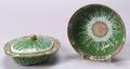 Chinese Export Porcelain Cabbage Pattern Covered Serving Dish and Bowl