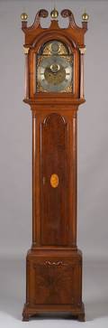 Mahogany Inlaid Tall Case Clock