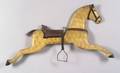 Carved and Painted Wooden Horse Plaque