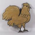 Painted Wooden Rooster Sign