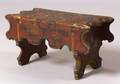 Carved and Painted Pine Footstool