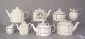 Prattware Castleford type fine stoneware table articles