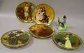 Eight Knowles Norman Rockwell American Dream Collectors Plates and a Stangl Pottery Bird Figure