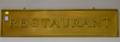 Small Cast Bronze Restaurant Sign