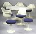 Eero Saarinen Tulip Table Two Stools and Five Chairs