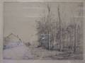 Framed Etching Au Bord de la Route