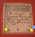 Framed 1813 Roxalana Griffis Needlework Sampler