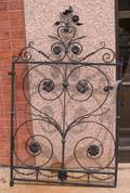 Black Painted Wrought Iron Gate