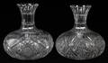 CUT GLASS WATER CARAFES TWO CIRCA 1900