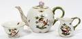 021140 HEREND ROTHSCHILD BIRD INDIVIDUAL TEA SET