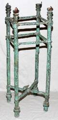 021094 GIACOMETTI STYLE BRONZE STAND H 36 W 11