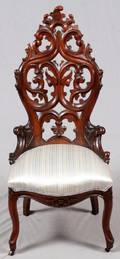 VICTORIAN ROCOCO ROSEWOOD SIDE CHAIR C 1860