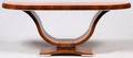FRENCH ART DECO STYLE BURLED WALNUT CONSOLE TABLE