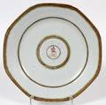 CHINESE EXPORT ARMORIAL PORCELAIN PLATE 18TH C