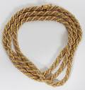 010074 18KT YELLOW  WHITE GOLD TWISTED ROPE NECKLACE