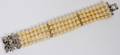 PEARL  DIAMOND QUADRUPLESTRAND BRACELET