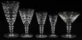 HAWKES LE MODERNE ETCHED CRYSTAL STEMWARE 63