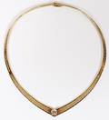 14KT YELLOW GOLD  17CT SOLITAIRE DIAMOND NECKLACE