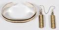 C HARELLI STERLING  14KT GOLD BRACELET  EARRINGS