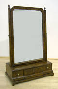 George III burl veneer dressing mirror ca 1760