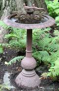 CAST IRON BIRD BATH EARLY 20TH C