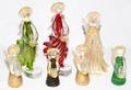MURANO GLASS ANGEL CANDLESTICKS SEVEN
