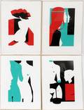 ABSTRACT SILKSCREENS FEMALE NUDES 4
