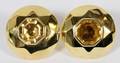 18KT GOLD  26CT NATURAL CITRINE RETRO EARCLIPS