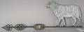 Iron and zinc sheep weathervane