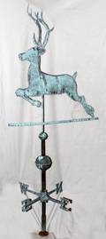 DEER FORM COPPER WEATHER VANE
