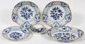 MEISSEN BLUE FLORAL PORCELAIN DESSERT WARE