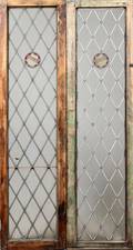 LEADED AND STAINED GLASS DOORS PAIR