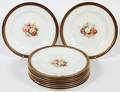 GEORGE JONES ENGLISH PORCELAIN DESSERT PLATES SEVEN