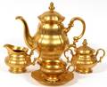 HUTSCHENREUTHER GOLD DECORATED PORCELAIN COFFEE SET