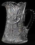 CUT GLASS WATER PITCHER C 1900