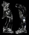 BACCARAT CRYSTAL FIGURES OF GOLFERS TWO