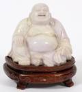 LAVENDER JADE FIGURE OF HOTEI 19TH C