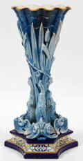 FRENCH FAIENCE VASE LATE 19TH C
