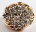 DIAMOND CLUSTER RING 20 CT TW 14 KT