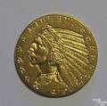 1910 US Indian Head half eagle 5 gold coin