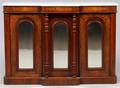 ROSEWOOD MAHOGANY MARBLE TOP CREDENZA CIRCA 1870