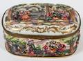 CAPODIMONTE PORCELAIN OVAL BOX