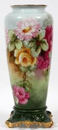 TRESSEMANN  VOGT LIMOGES PORCELAIN VASE C 1900