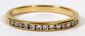 LADYS 18KT YELLOW GOLD AND DIAMOND WEDDING RING