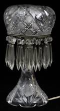 CUT GLASS LAMP CIRCA 1880