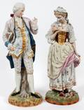 CONTINENTAL BISQUE FIGURES 19TH C PAIR