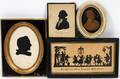 VINTAGE SILHOUETTE AND WAX PORTRAITS FOUR PIECES