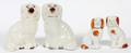 STAFFORDSHIRE POTTERY DOGS TWO PAIR